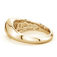 Bezel Round Moissanite Men's Signet Ring