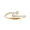 Bezel Set Double Moissanite Open Promise Ring