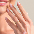 Bezel-Set Moissanite Promise Ring with Twisted Split Band