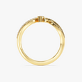 Bezel-Set Moissanite Promise Ring with Twisted Split Band