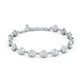 Bezel-Set Round Moissanite Tennis Bracelet