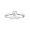 Bezel-Set Solitaire Heart Moissanite Promise Ring