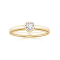 Bezel-Set Solitaire Heart Moissanite Promise Ring