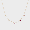 Load image into Gallery viewer, Bezel-Set Ruby Drop Necklace