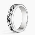 6.0 mm Black Rhodium Celtic Knot Men’s Wedding Band