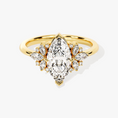 Load image into Gallery viewer, Blooming Marquise Cut Moissanite Engagement Ring