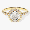 Brilliant Halo Round Moissanite Engagement Ring