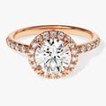 Brilliant Halo Round Moissanite Engagement Ring