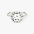 Load image into Gallery viewer, Brilliant Halo Cushion Cut Moissanite Engagement Ring