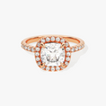 Load image into Gallery viewer, Brilliant Halo Cushion Cut Moissanite Engagement Ring