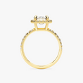 Load image into Gallery viewer, Brilliant Halo Emerald Halo Moissanite Engagement Ring