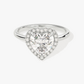 Load image into Gallery viewer, Brilliant Halo Heart Cut Moissanite Engagement Ring