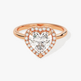 Load image into Gallery viewer, Brilliant Halo Heart Cut Moissanite Engagement Ring