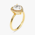 Load image into Gallery viewer, Brilliant Halo Heart Cut Moissanite Engagement Ring