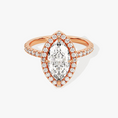 Load image into Gallery viewer, Brilliant_Halo_Marquise_Cut_Moissanite_Engagement_Ring_3