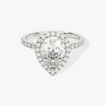 Load image into Gallery viewer, Brilliant Halo Pear Cut Moissanite Engagement Ring