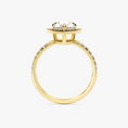 Load image into Gallery viewer, Brilliant Halo Pear Cut Moissanite Engagement Ring