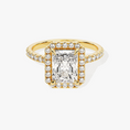 Load image into Gallery viewer, Brilliant Halo Radiant Cut Moissanite Engagement Ring