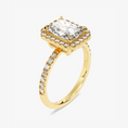 Load image into Gallery viewer, Brilliant Halo Radiant Cut Moissanite Engagement Ring