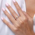 Bypass Trillion Aquamarine with Moissanite Accents Promise Ring