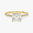 Load image into Gallery viewer, Cathedral Asscher Cut Moissanite Engagement Ring