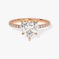 Load image into Gallery viewer, Cathedral Heart Cut Moissanite Engagement Ring