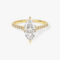 Load image into Gallery viewer, Cathedral Marquise Cut Moissanite Engagement Ring