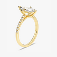 Cathedral Marquise Cut Moissanite Engagement Ring
