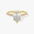 Load image into Gallery viewer, Cathedral Pear Cut Moissanite Engagement Ring