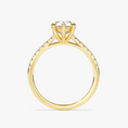 Cathedral Pear Cut Moissanite Engagement Ring