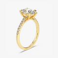 Cathedral Pear Cut Moissanite Engagement Ring