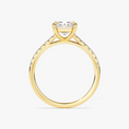 Cathedral Radiant Cut Moissanite Engagement Ring
