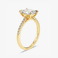 Cathedral Radiant Cut Moissanite Engagement Ring