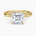 Celeste Rise Asscher Cut Hidden Halo Engagement Ring