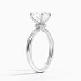 Celeste Rise Cushion Cut Hidden Halo Engagement Ring