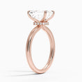 Celeste Rise Emerald Cut Hidden Halo Engagement Ring
