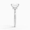 Celeste Rise Emerald Cut Hidden Halo Engagement Ring