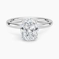 Celeste Rise Oval Cut Hidden Halo Engagement Ring