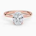 Celeste Rise Oval Cut Hidden Halo Engagement Ring