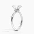 Celeste Rise Oval Cut Hidden Halo Engagement Ring