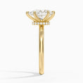 Celeste Rise Pear Cut Hidden Halo Engagement Ring