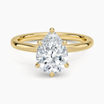 Celeste Rise Pear Cut Hidden Halo Engagement Ring
