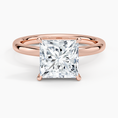 Celeste Rise Princess Cut Hidden Halo Engagement Ring