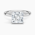 Celeste Rise Princess Cut Hidden Halo Engagement Ring