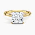 Celeste Rise Princess Cut Hidden Halo Engagement Ring