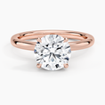 Celeste Rise Round-Cut Hidden Halo Engagement Ring