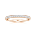 Channel-Set Princess Cut Moissanite with Milgrain Eternity Wedding Band