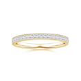 Channel-Set Princess Cut Moissanite with Milgrain Eternity Wedding Band