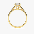 Load image into Gallery viewer, Cathedral Round Cut Moissanite Engagement Ring with Channel Set