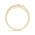 Channel Setting Diagonal Two Round Moissanite Men's Wedding Band-4.5 mm